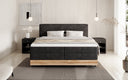 Lit en bois/Lit boxspring Nero avec rangement en Côtelé