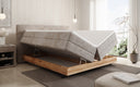 Lit en bois/Lit boxspring Nero avec rangement en Côtelé