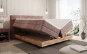 Lit en bois/Lit boxspring Nero avec rangement en Côtelé