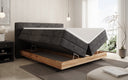 Lit en bois/Lit boxspring Nero avec rangement en Côtelé