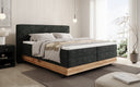 Lit en bois/Lit boxspring Nero avec rangement en Côtelé