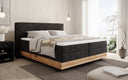 Lit en bois/Lit boxspring Nero avec rangement en Côtelé