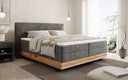 Lit en bois/Lit boxspring Nero avec rangement en Côtelé