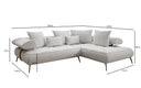 Designer Ecksofa Sydney Bouclé mit elektrischer Schlaffunktion