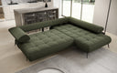 Designer Ecksofa Sydney Bouclé mit elektrischer Schlaffunktion