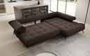 Designer Ecksofa Sydney II Bouclé mit elektrischer Schlaffunktion