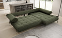 Designer Ecksofa Sydney II Bouclé mit elektrischer Schlaffunktion