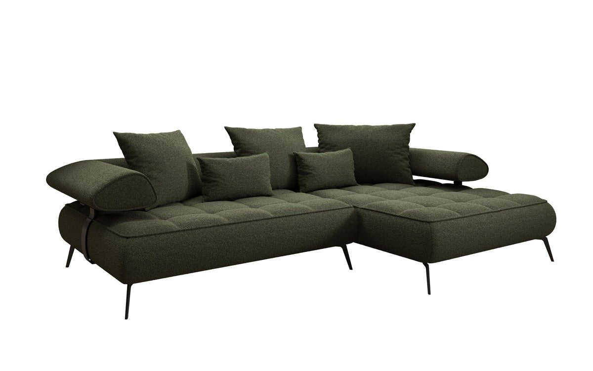 Designer Sofa Sydney L II Bouclé mat elektrescher Schloffunktioun