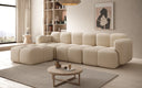 Canapé d’angle design Celly en Bouclé
