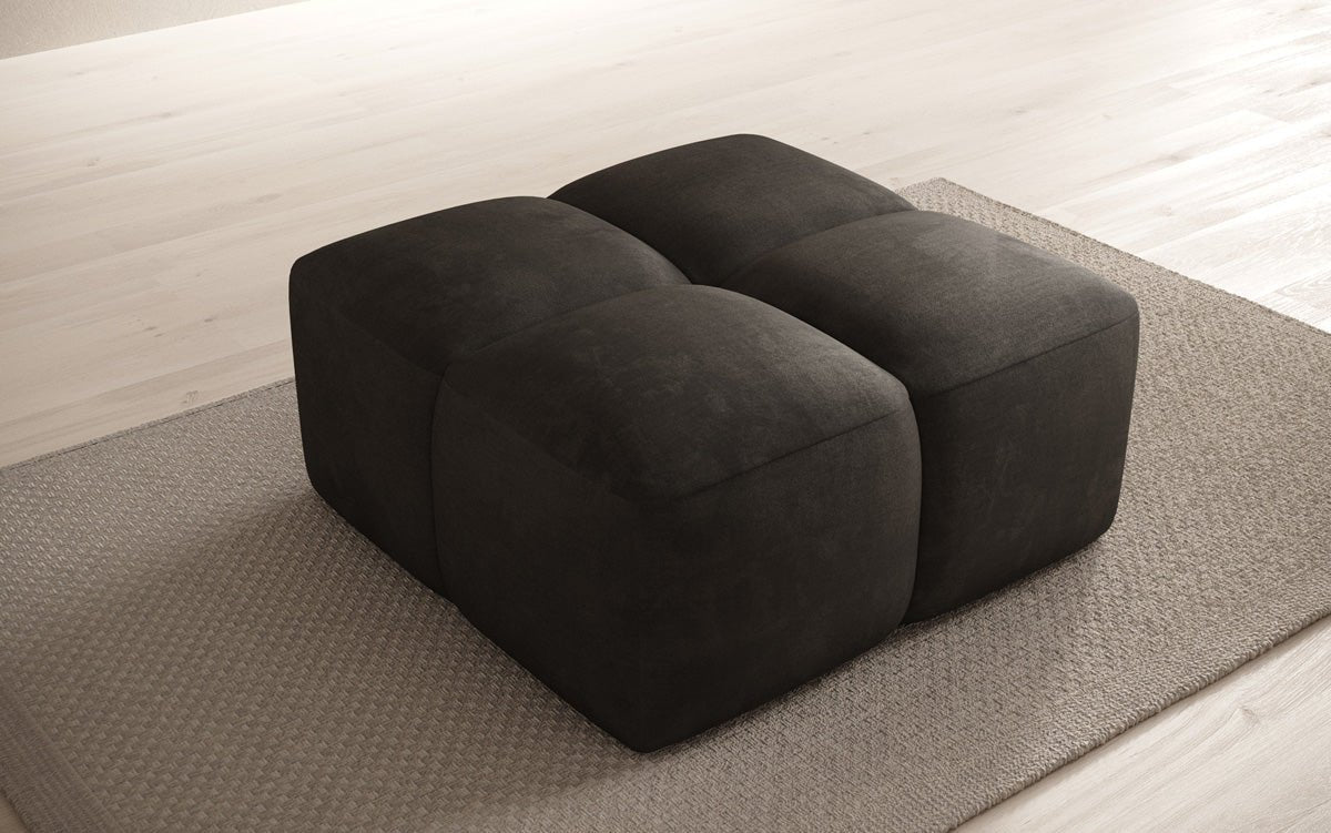 Beistellhocker Celly en Velours