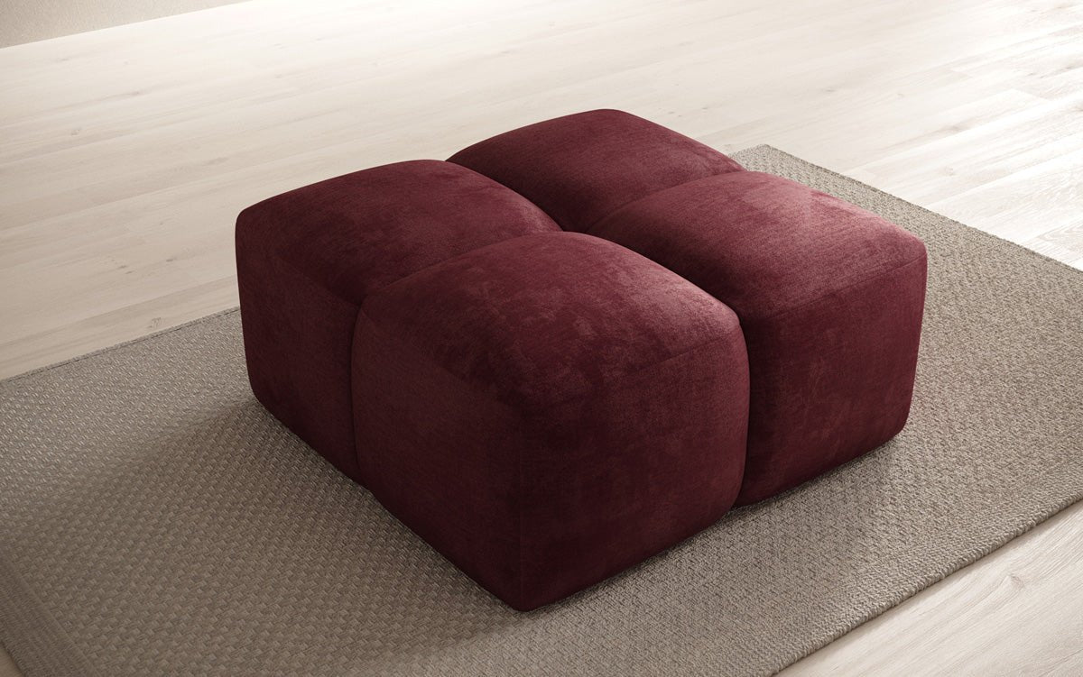 Beistellhocker Celly en Velours