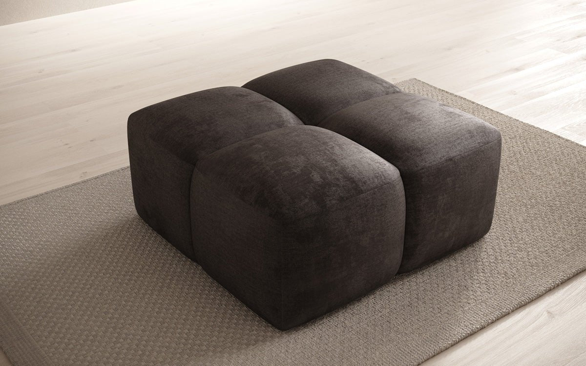 Beistellhocker Celly en Velours