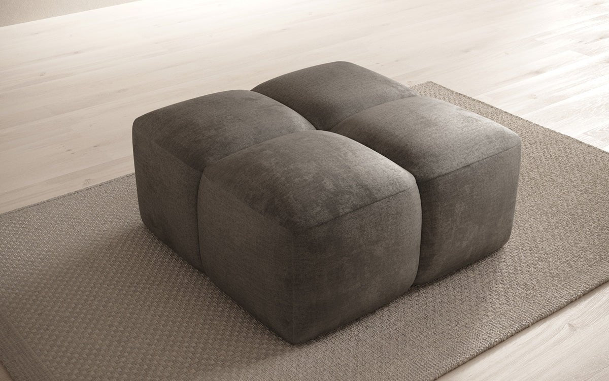 Beistellhocker Celly en Velours