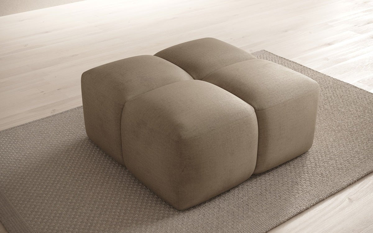 Beistellhocker Celly en Velours