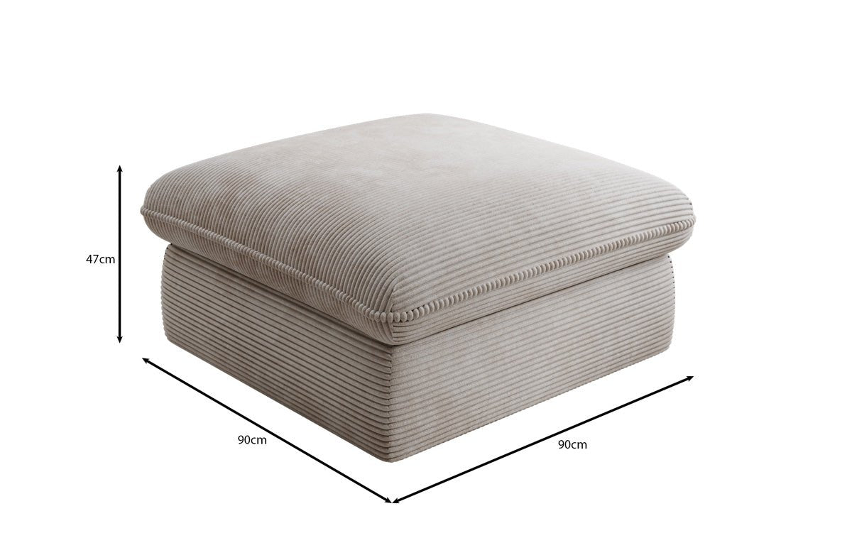 Side stool Cuddle in Corduroy 90x90cm