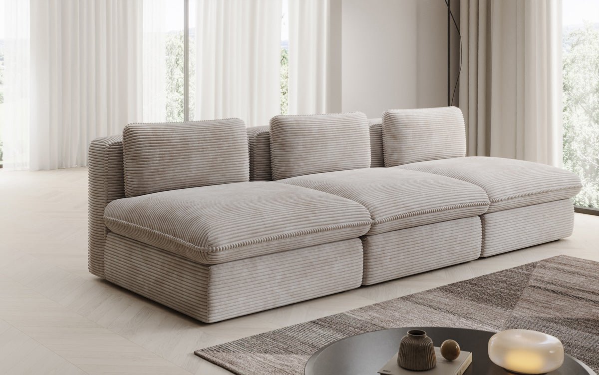 Designer Sofa Cuddle 3 Seater in Corduroy