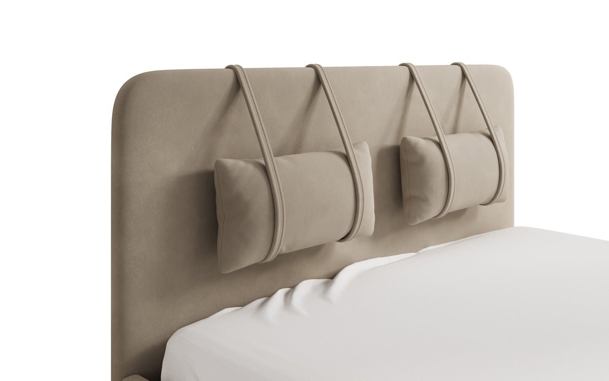 Designer Upholstered Bed Alma in Velvet with Storage