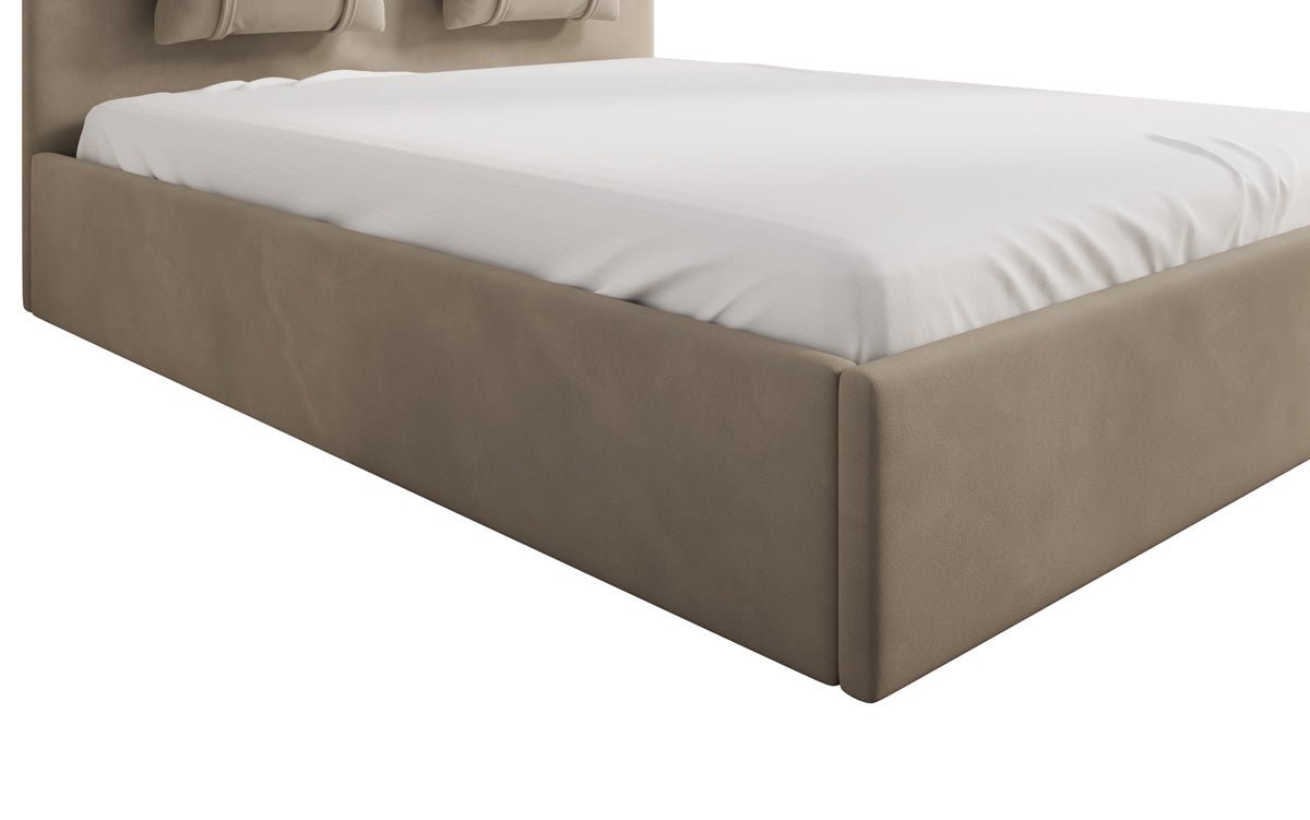 Designer Upholstered Bed Alma in Velvet with Storage