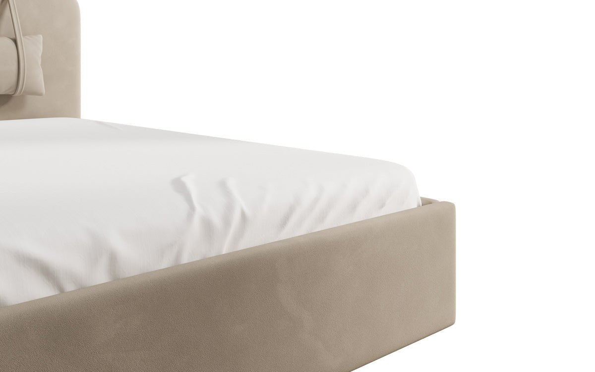 Designer Upholstered Bed Alma in Velvet with Storage