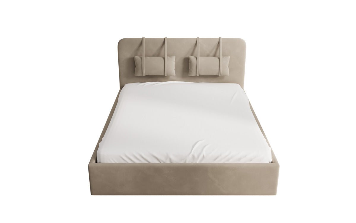 Designer Upholstered Bed Alma in Velvet with Storage