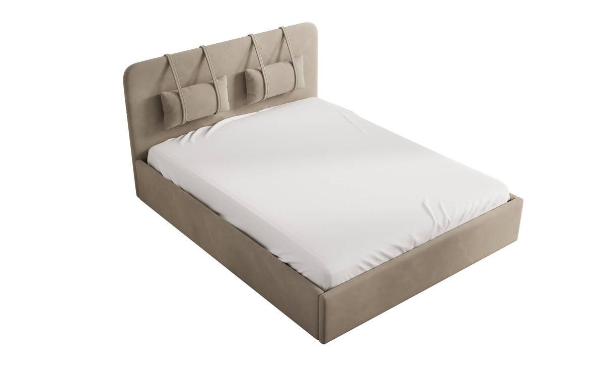 Designer Upholstered Bed Alma in Velvet with Storage