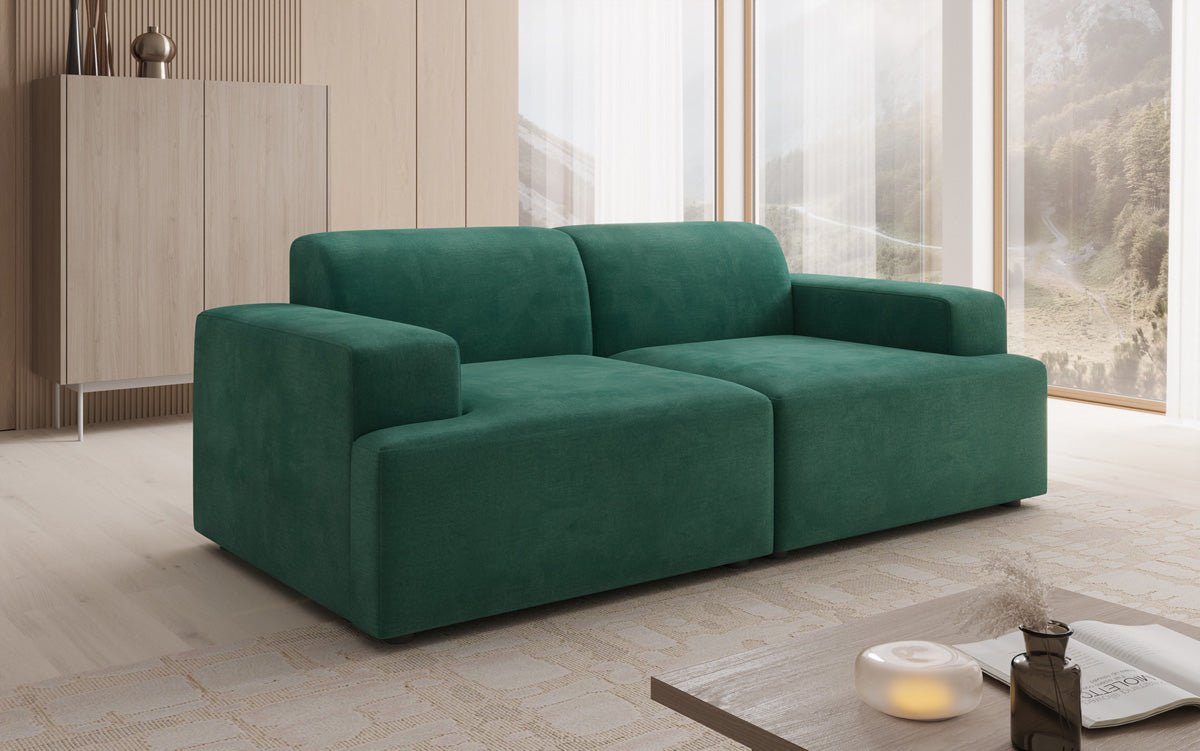Designer 2-Sëtz Sofa Monza a Samt