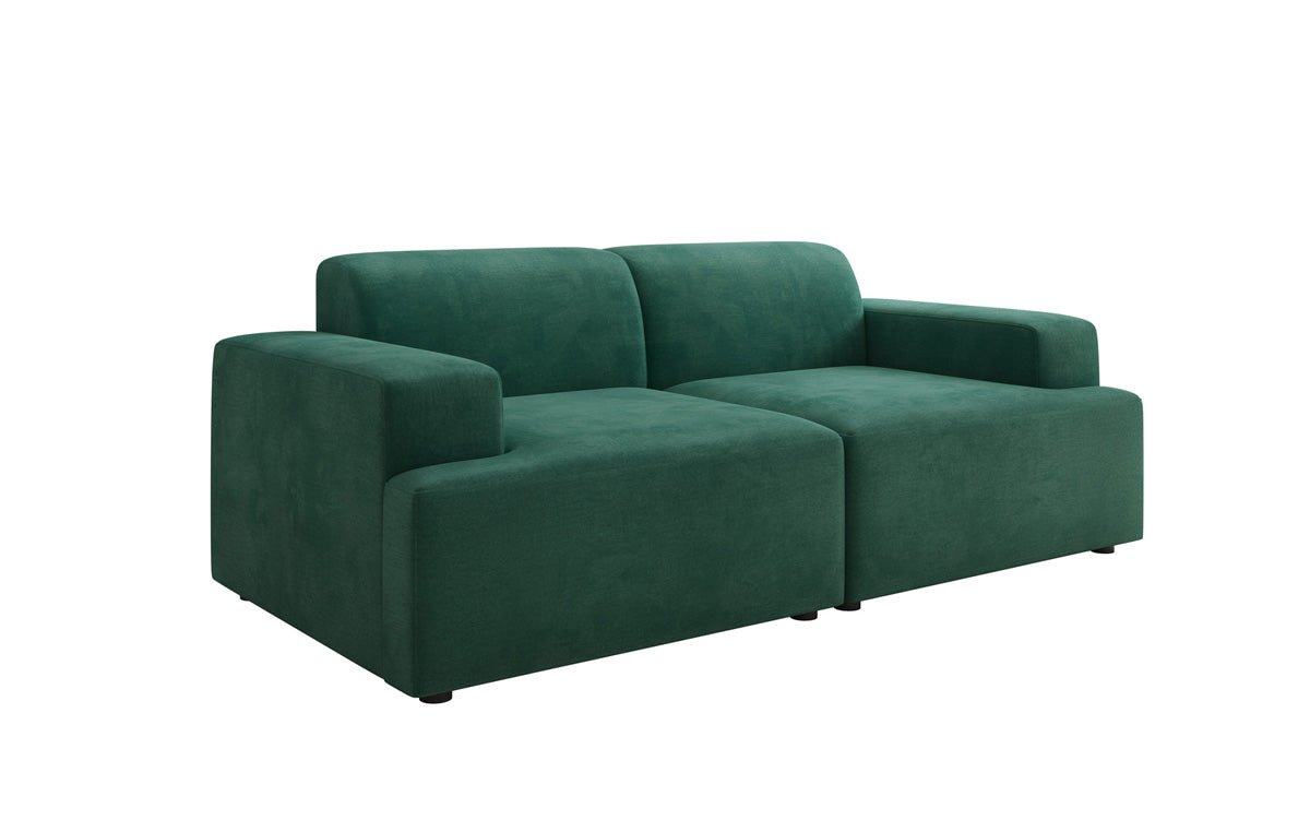 Designer 2-Sëtz Sofa Monza a Samt