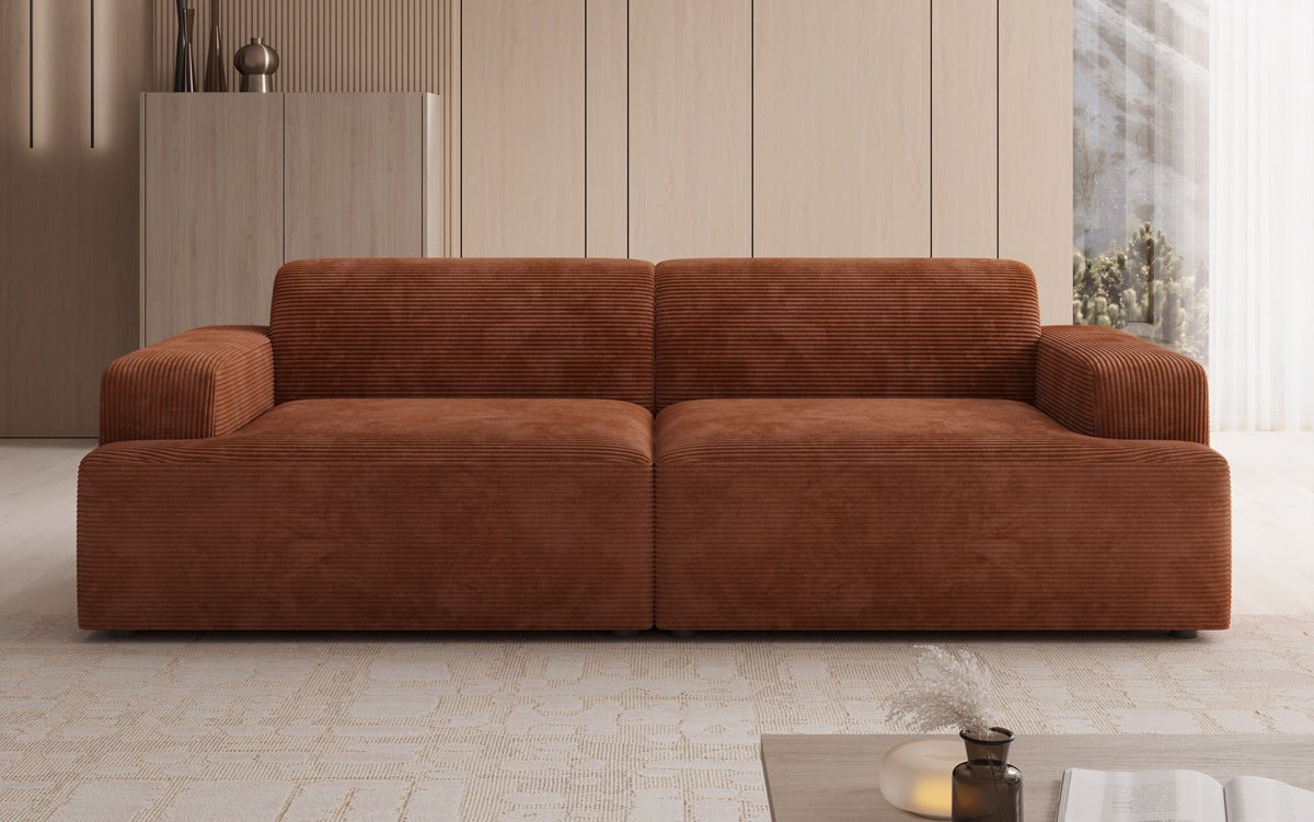 Designer 3 Seater Sofa Monza in Corduroy