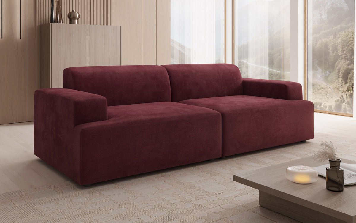 Designer 3-Sëtz Sofa Monza a Samt