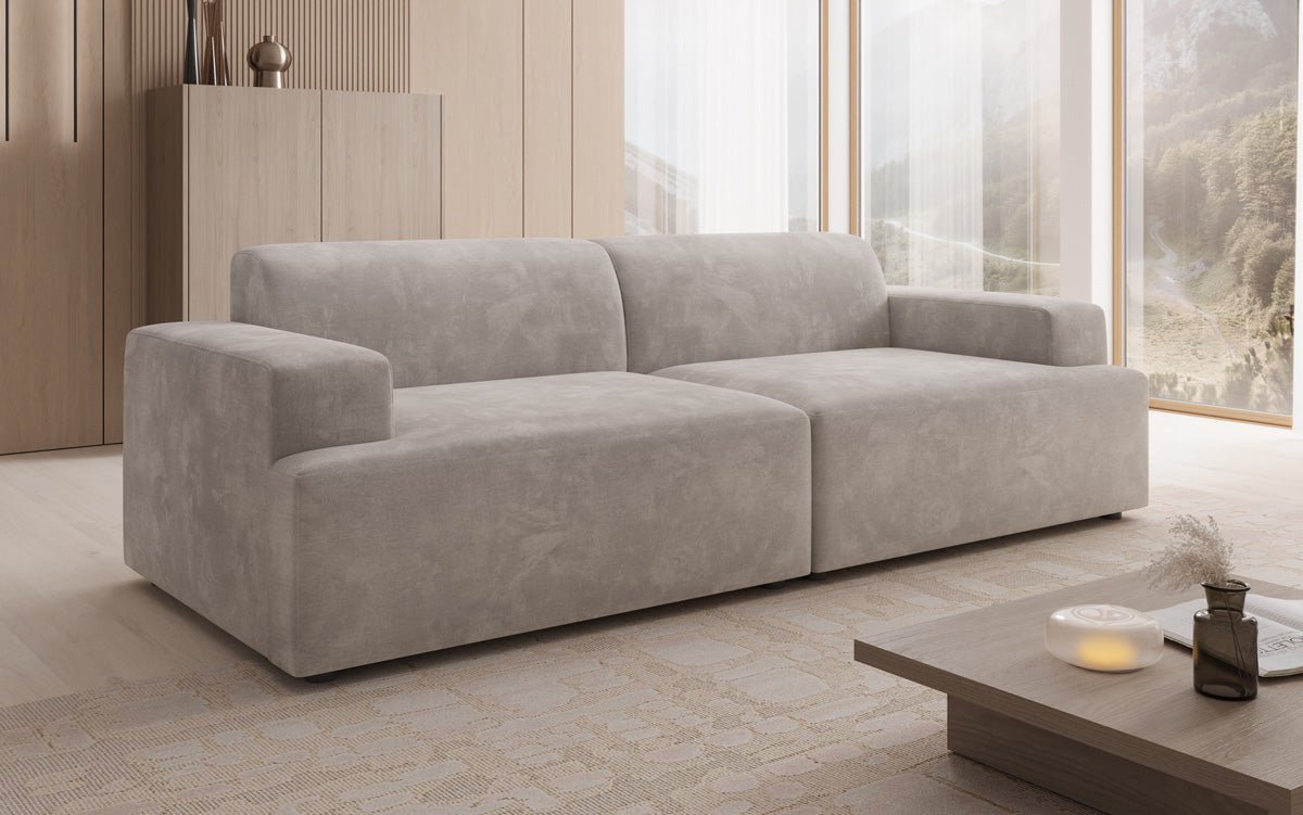 Designer 3-Sëtz Sofa Monza a Samt
