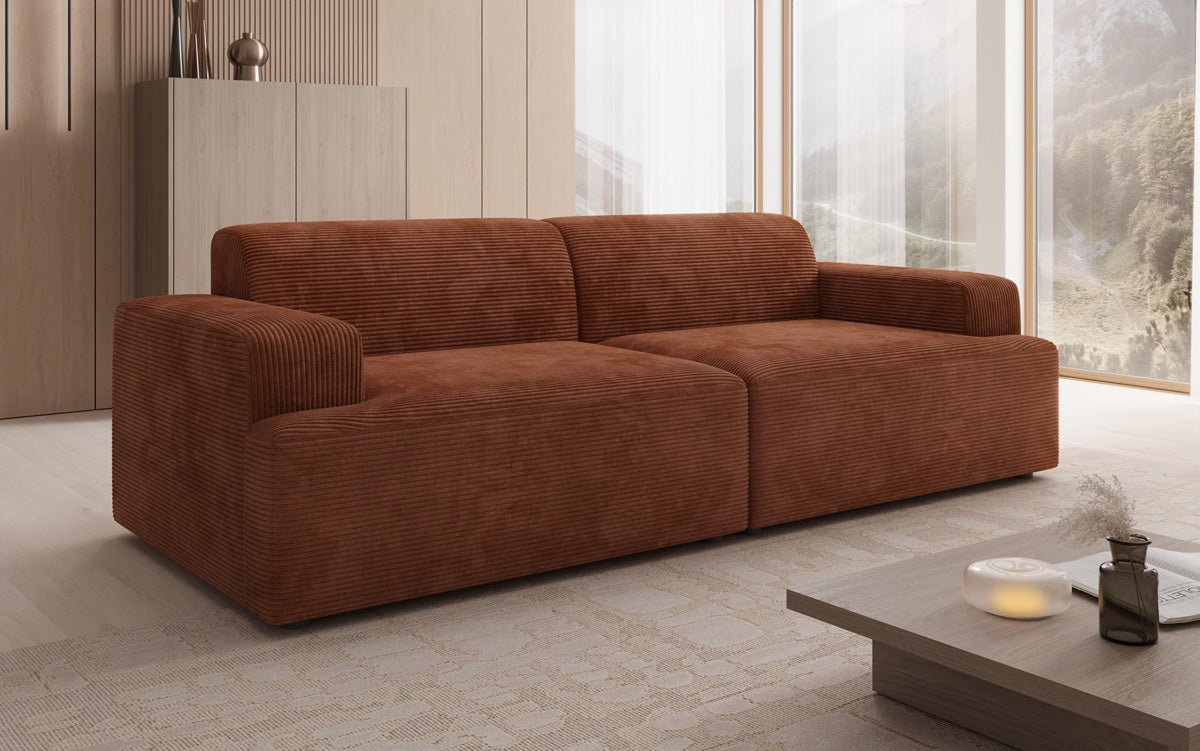 Designer 3 Seater Sofa Monza in Corduroy