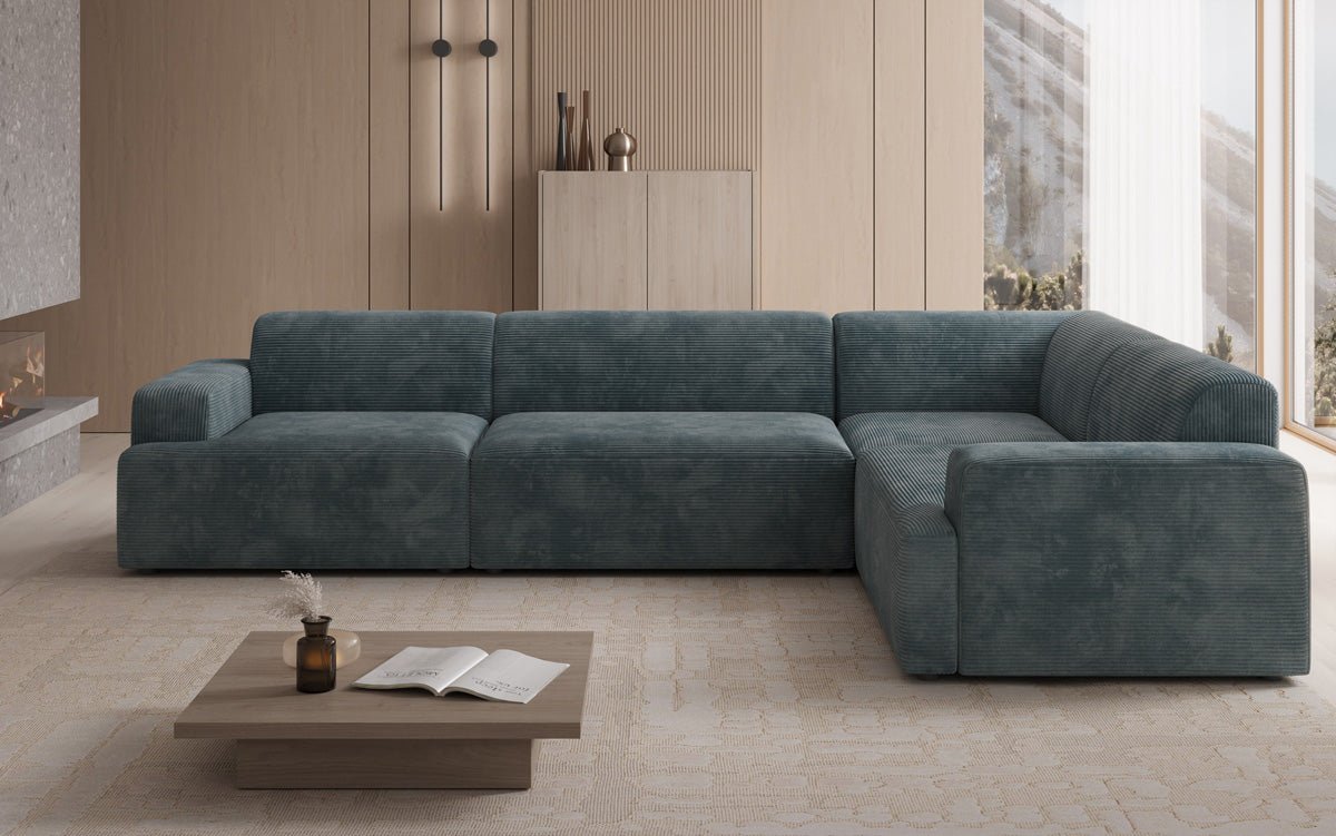 Canapé design Monza Wohnlandschaft L en Côtelé
