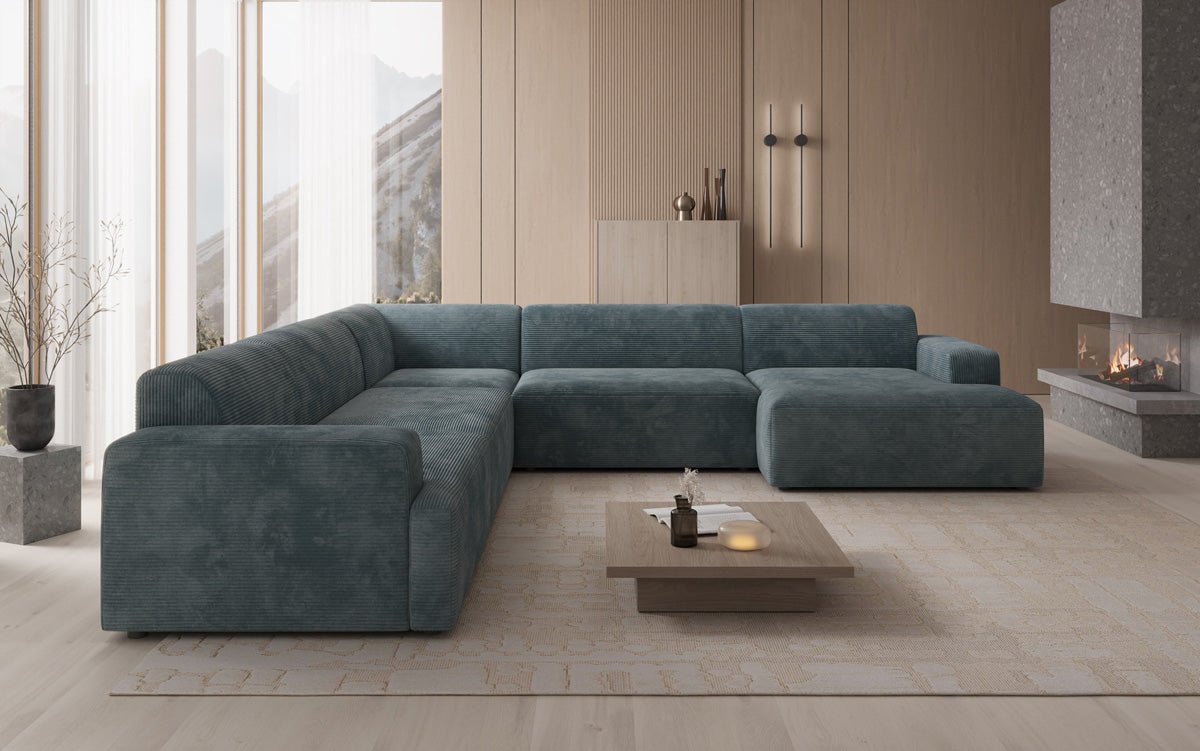 Canapé design Monza Wohnlandschaft U XXL en Côtelé