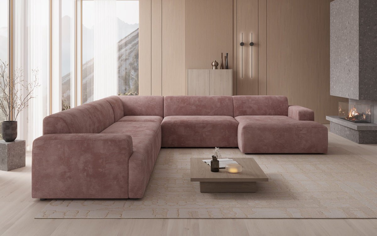 Canapé design Monza Wohnlandschaft U XXL en Côtelé