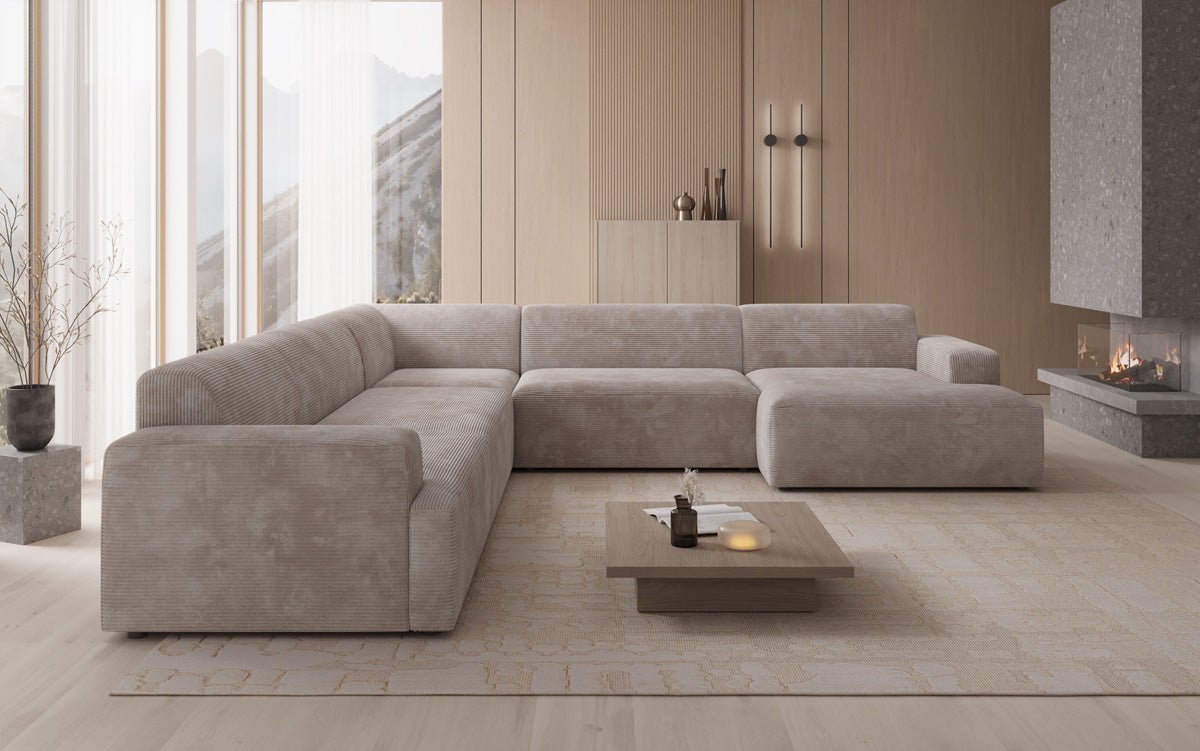 Canapé design Monza Wohnlandschaft U XXL en Côtelé