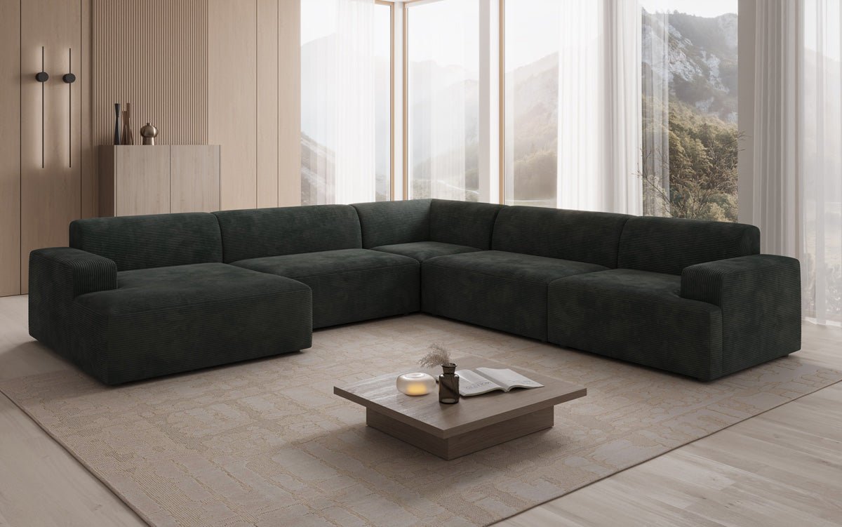 Canapé design Monza Wohnlandschaft U XXL en Côtelé
