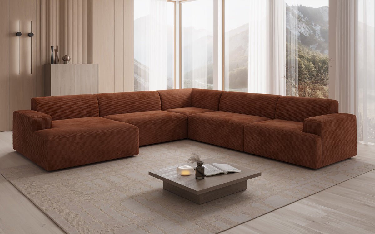 Canapé design Monza Wohnlandschaft U XXL en Côtelé