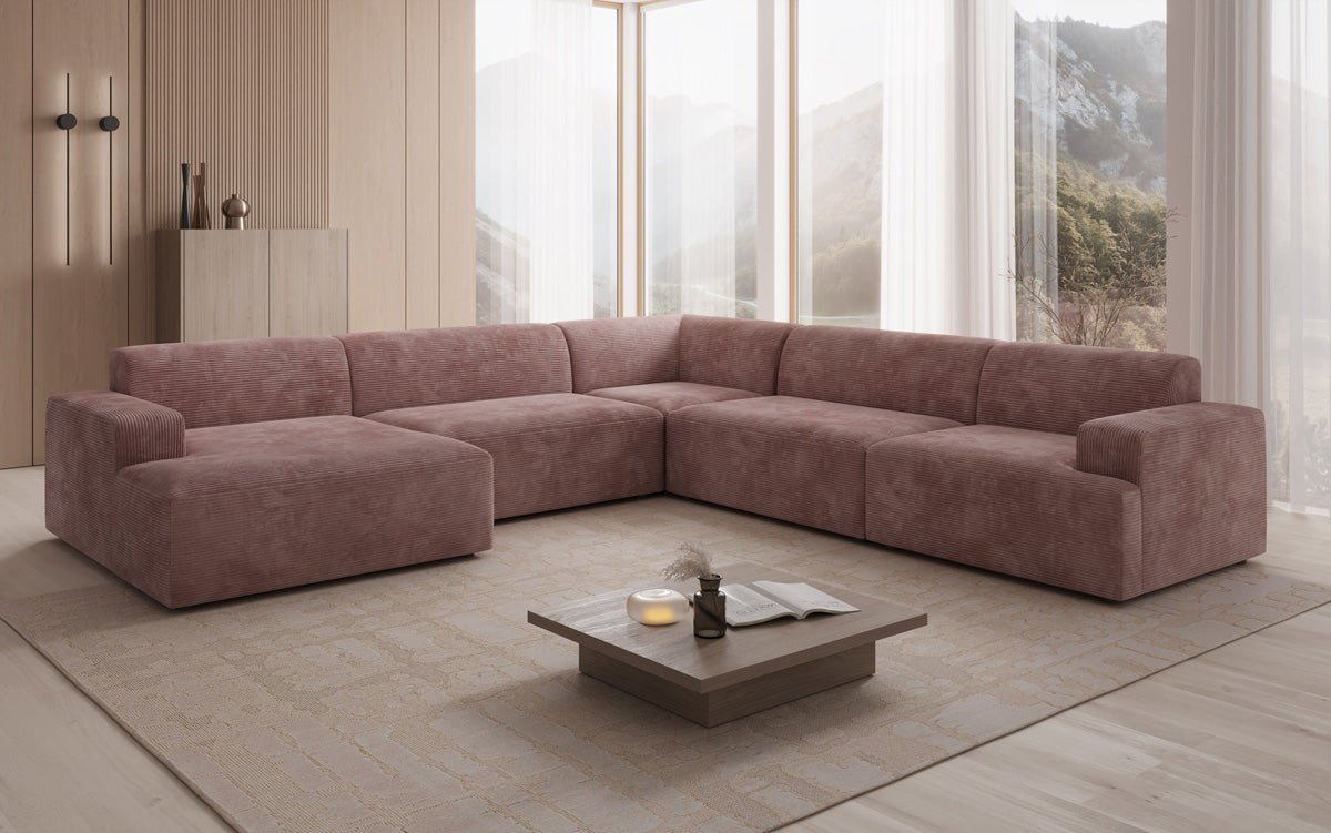 Canapé design Monza Wohnlandschaft U XXL en Côtelé