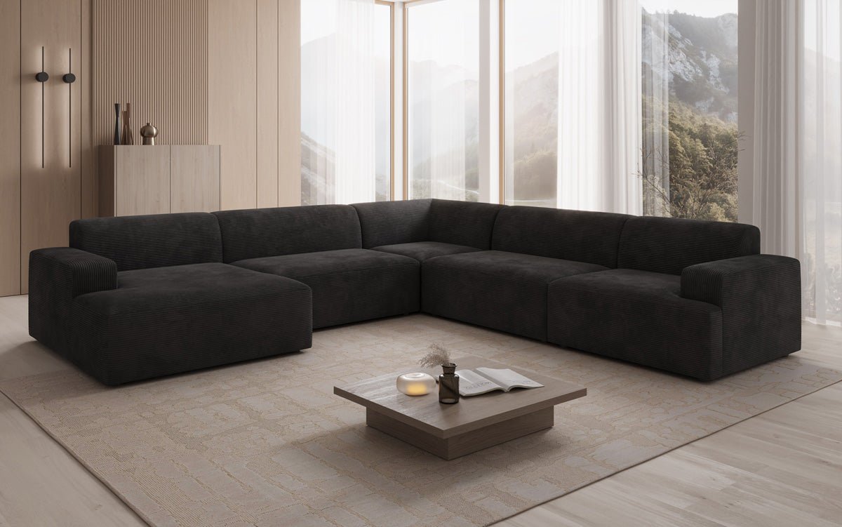 Canapé design Monza Wohnlandschaft U XXL en Côtelé
