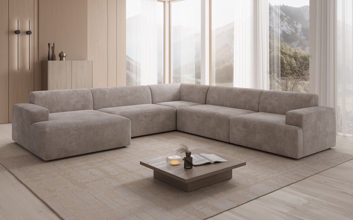 Canapé design Monza Wohnlandschaft U XXL en Côtelé
