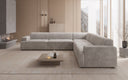 Designer Ecksofa Monza Wohnlandschaft XXL in Samt