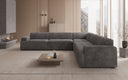 Designer corner sofa Monza XXL living landscape in Corduroy