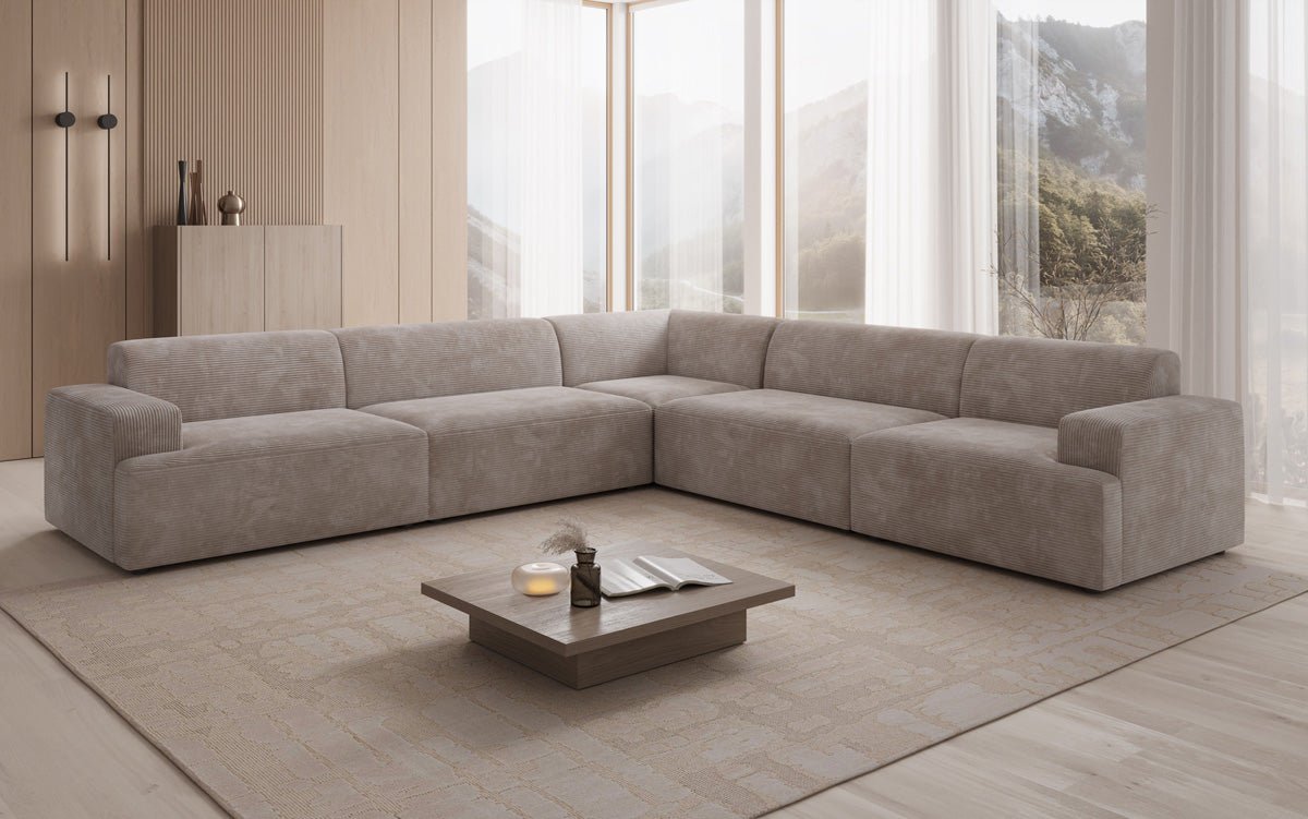 Canapé design Monza Wohnlandschaft L XXL en Côtelé