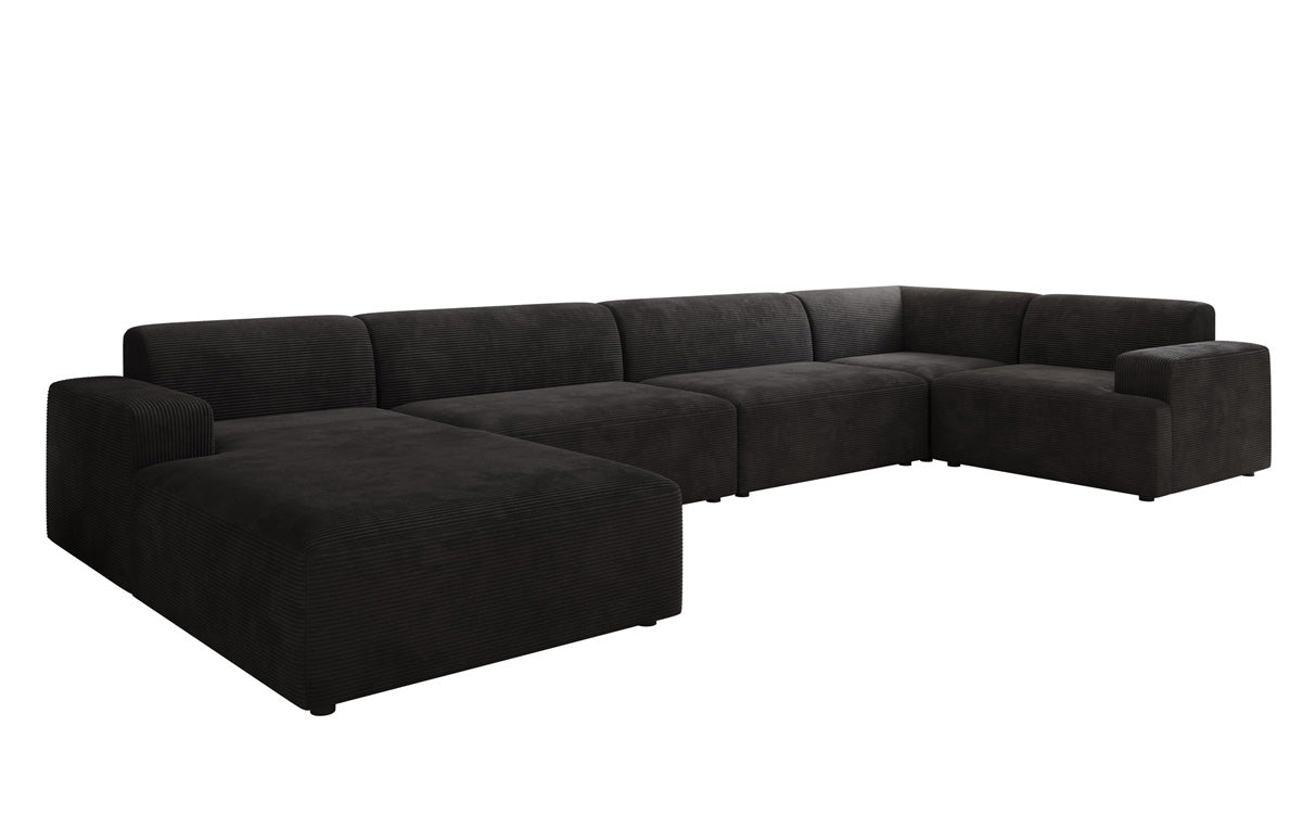 Canapé design Monza U XXL en Côtelé