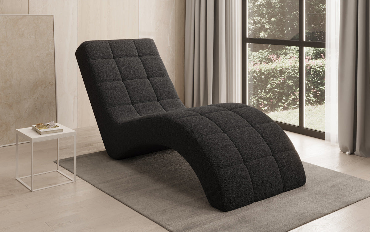 Designer Relax Lounger Nela in Bouclé