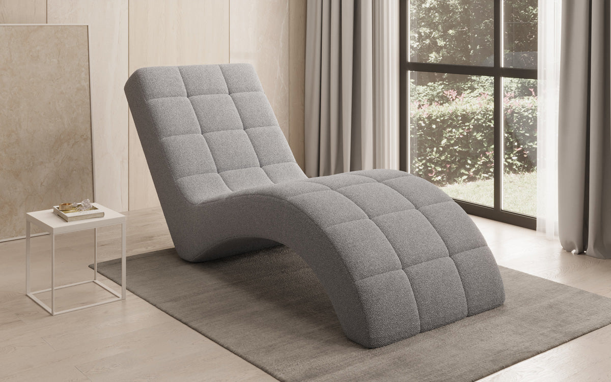 Designer Relax Lounger Nela in Bouclé