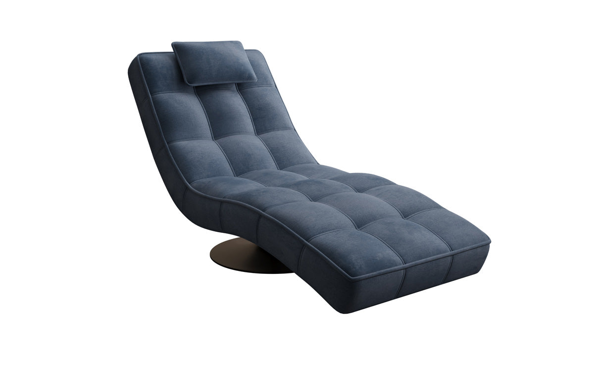 Designer Relax Lounger Livara Velvet with Swivel Function