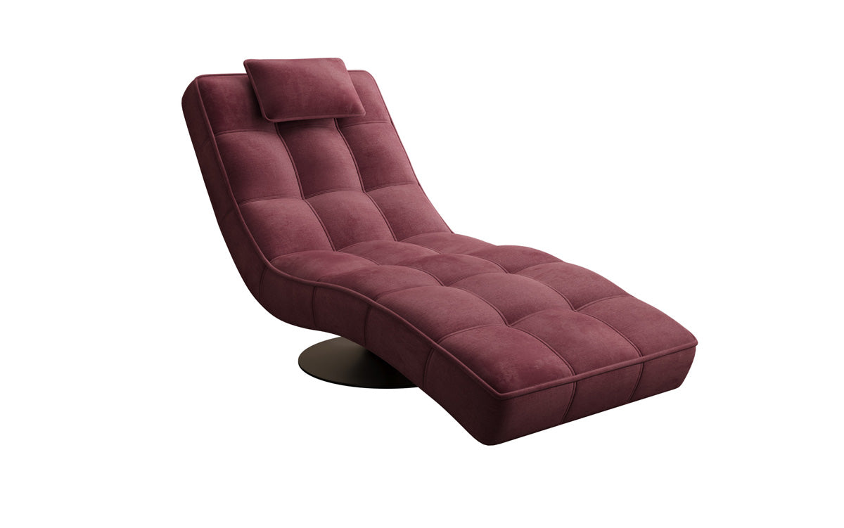 Designer Relax Lounger Livara Velvet with Swivel Function