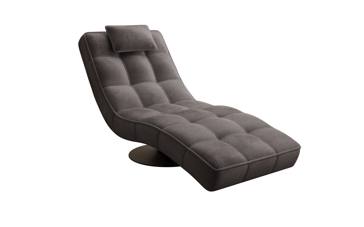 Designer Relax Lounger Livara Velvet with Swivel Function