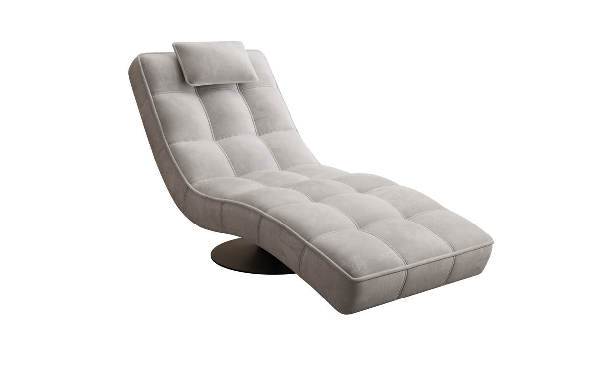 Designer Relax Lounger Livara Velvet with Swivel Function